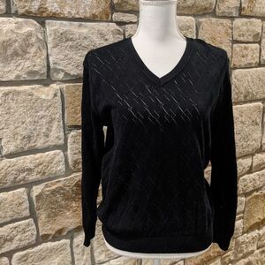 ELANDALE Black Golf Sweater Size Medium